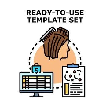 Ready to use template set concept illustration Stock Illustration