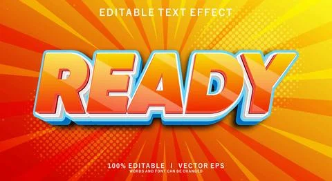 Ready vector text effect with modern style design Stock Illustration