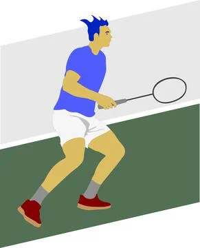 Ready to wait for the opponent's attack Stock Illustration