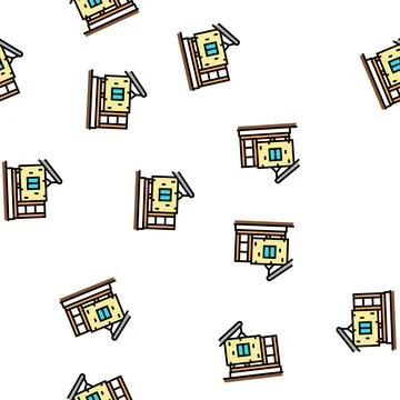 Ready wall for building house vector seamless pattern Ilustración de archivo