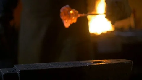 Ready was working blacksmith Stock Footage 69861524
