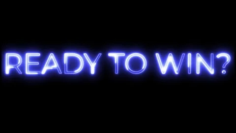 Ready To Win Neon Text Animation | Game and Motivation Message 库存影片 320391468