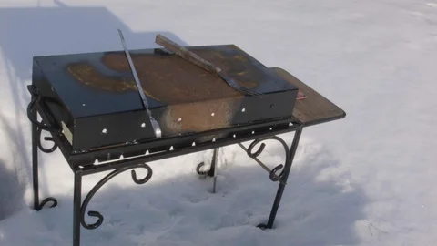 Ready For Winter Barbecue Video stock 106227391