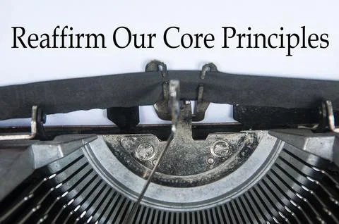 Reaffirm our core principles concept illustrating renewal commitment alignm.. 写真素材