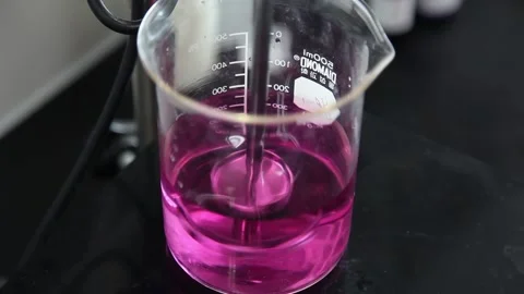 The reagent was mixed with Beaker 01 Stock Footage 144839537