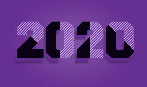 Reaistic two layered striped text. Half black, half shading. Stock Illustration