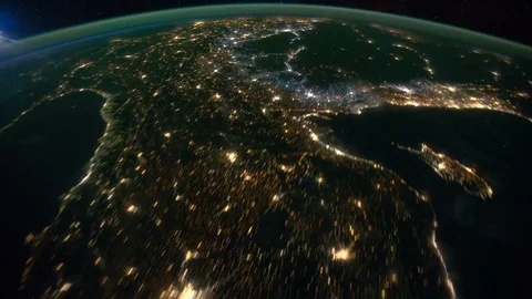 Real 4K footage of Earth from space Euro... | Stock Video | Pond5