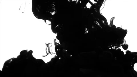 Real 4K ink drops flowing in water Stock Footage 74723688