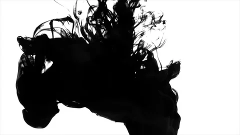 Real 4K ink drops flowing in water Stock Footage 74723871