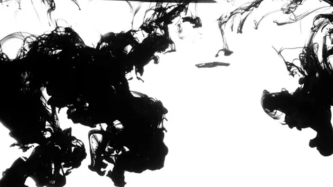 Real 4K ink drops flowing in water Stock Footage 74723882