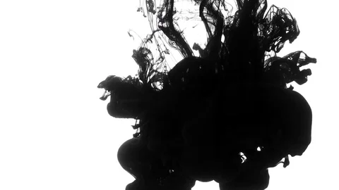 Real 4K ink drops flowing in water Stock Footage 74723927