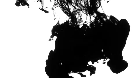 Real 4K ink drops flowing in water Stock Footage 74724048