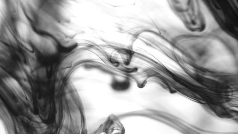 Real 4K ink drops flowing in water Stock Footage 74724870