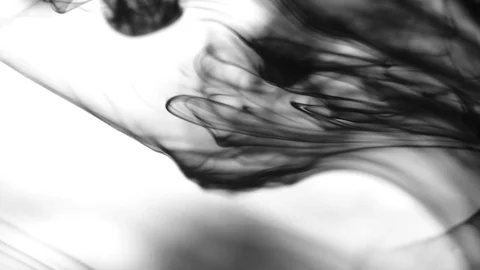 Real 4K ink drops flowing in water Stock Footage 74725043