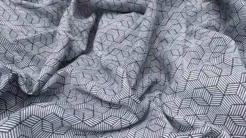 Real Abstract Dark Silver Grey Black Motif Background Of Batik Fabric Textile Stock Footage 151067557
