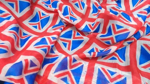Real Abstract Red Blue White Cross Motif Background Of Batik Fabric Textile Stock Footage 151067801
