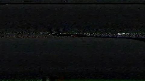 Real analog glitch switch on off tv intro channel Stock Footage