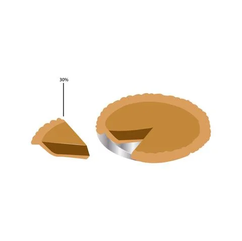 Real apple pie chart Stock Illustration
