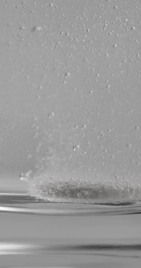 Real Authentic Effervescent Vitamin Tablet Fizzing Super Macro Stock Footage 339244472