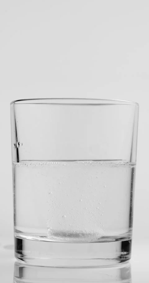 Real Authentic Effervescent Vitamin Tablet Fizzing Macro Static Shot Stock Footage 339244478