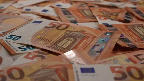 Real Banknotes all over the floor Stock Footage 249897162