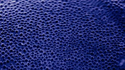 Real blue bubble on black background Stock Footage 94960096
