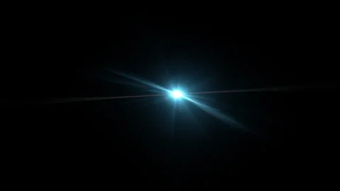 Real Blue Lens Flare Overlay in Motion Isolated on Black Background at 1000fps Stock Footage 337929476