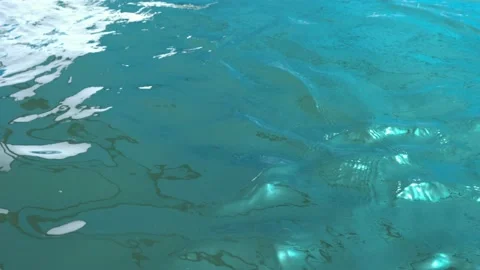 Real blue water waves surface. Ripples on the water. Stock Footage 145911410