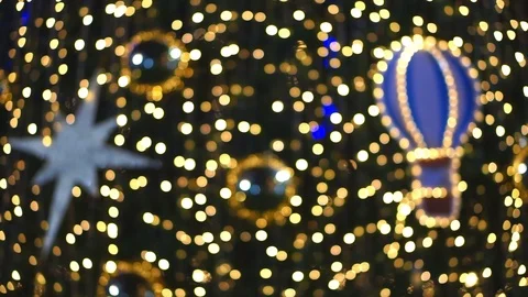 Real bokeh lights from Small LED lighting decoration Stock Footage 120733007