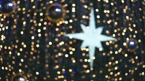 Real bokeh lights from Small LED lighting decoration Stock Footage 120733258