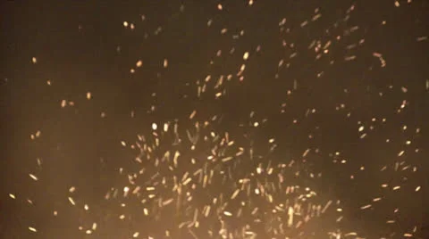 Real Bonfire Sparks Stock Footage 22950683