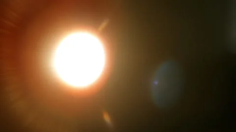 Real Bright Lens Flare with Bokeh Multi Iris Texture on Black Background. Stock Footage 337975155