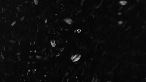 Real bubbles on black background floating Stock Footage 124643534