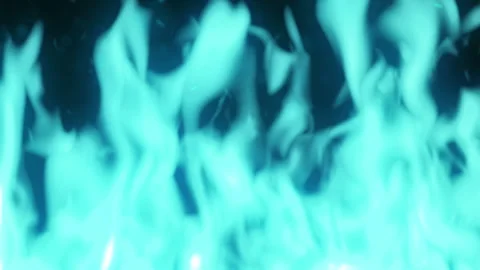 Real Cartoon fire flame. Burning fire light blue Stock Footage 279375557