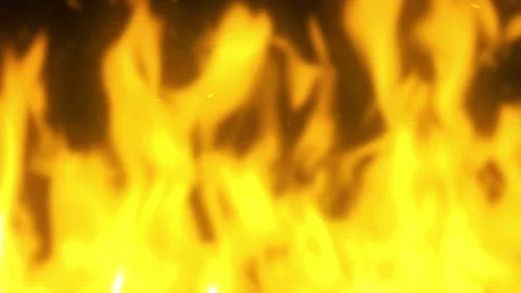 Real Cartoon fire flame. Burning fire Yellow Stock Footage 279375594