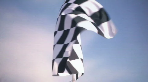 Real Checkered Flag Waiving 2 動画素材 526241
