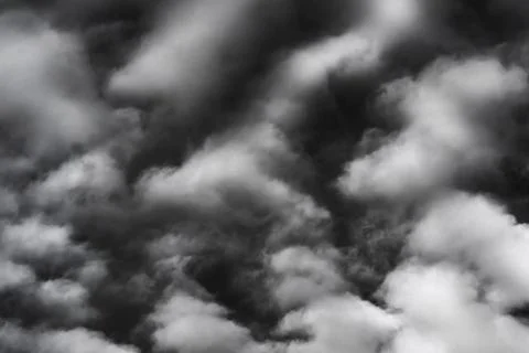 Real Cloud Elements on Black for Photo &amp; Video Overlays for Special Effects Stock Photos