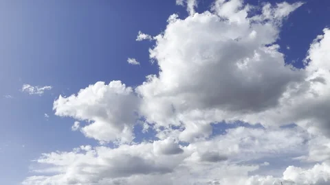 Real Clouds in the blue sky, unique real time video, Stock Footage 274363523