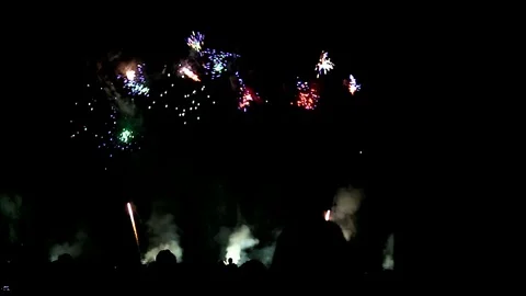 Real Colorful firework with many effect Video stock 85631974