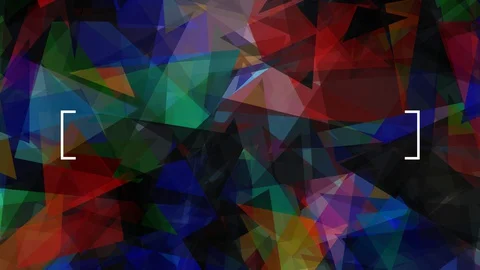 Real conceptual picture designed with luminous triangular fragments of plenty Stock Footage 128351071