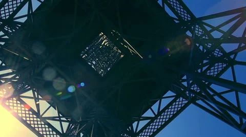 The real copy of Eiffel Tower is rotating Stock Footage 47069606
