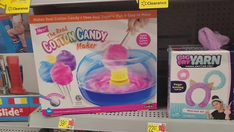 The Real Cotton Candy Maker Retailer Stock Footage 244731088