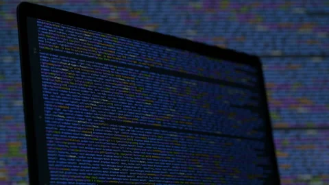 Real CSS code. Front end web development. CSS code on laptop screen. Web design Stock Footage 145032051