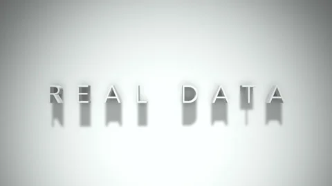 Real data 3D title animation with shadows on a white background Stock Footage 297796904