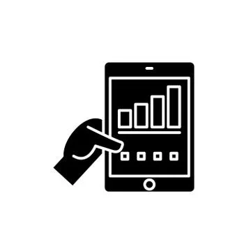 Real data black icon, vector sign on isolated background. Real data concept Illustrazione stock