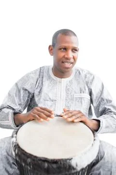 Real djembe player Stock Photos