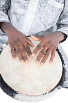 Real djembe player Stock-Fotos