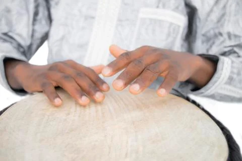 Real djembe player Stock Photos