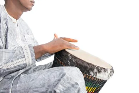 Real djembe player Stock Photos