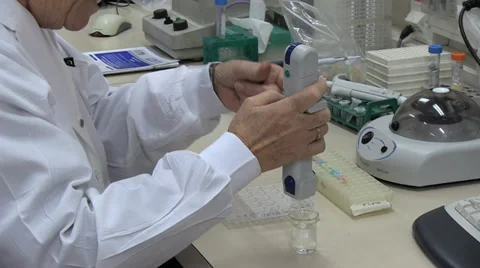 Real DNA lab work 05 Stock Footage 34609724